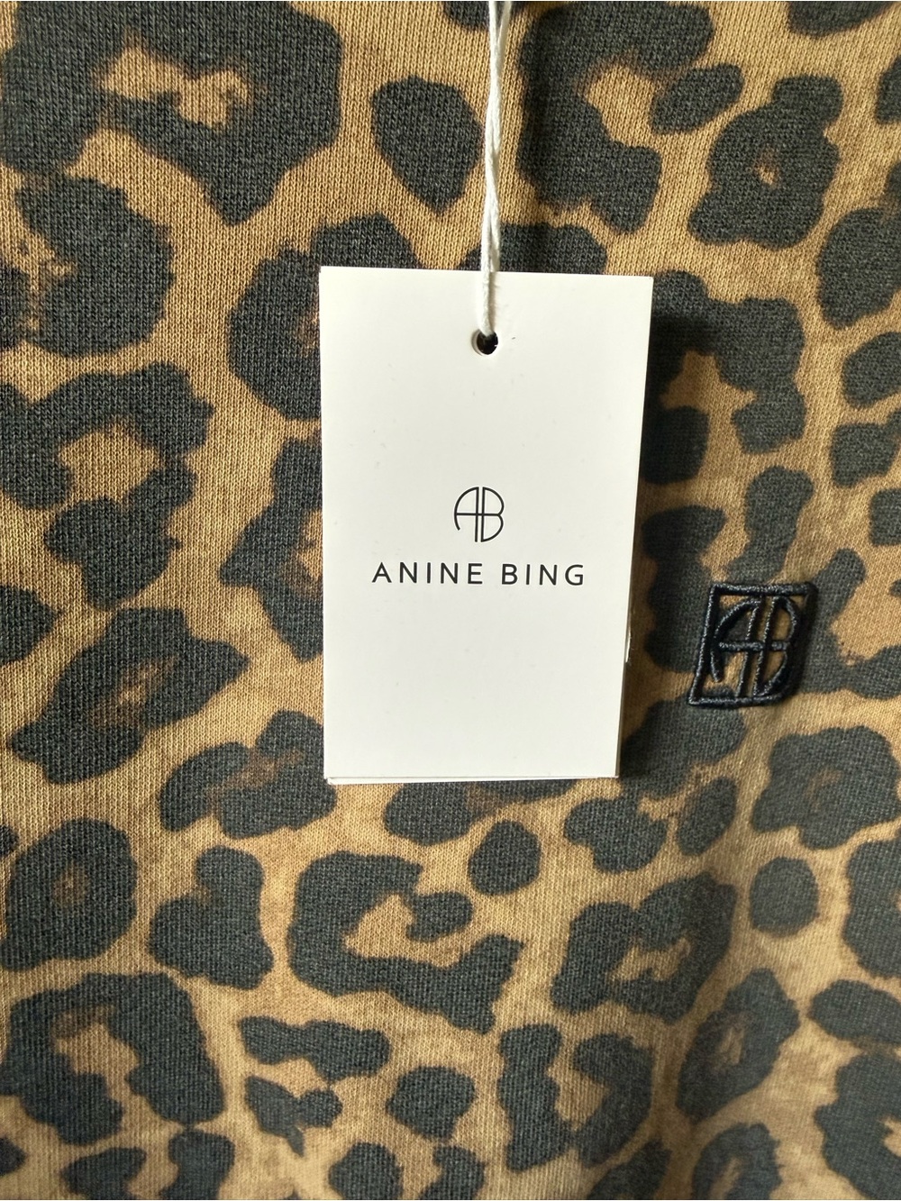 Anine Bing Women’s Leopard Crewneck Sweater - Brown & Gray sz small - Picture 3 of 6
